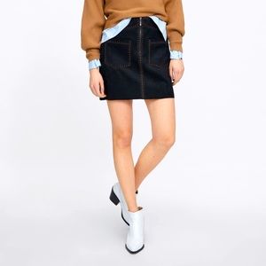 Zara NWT Black Mini Skirt